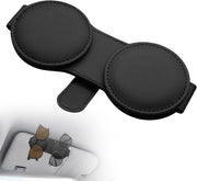 Accessorio auto magnetico per occhiali da sole con clip e supporto in pelle - Accessorio auto per uomini e donne - Pratico e stile - Conservazione sicura degli occhiali da sole