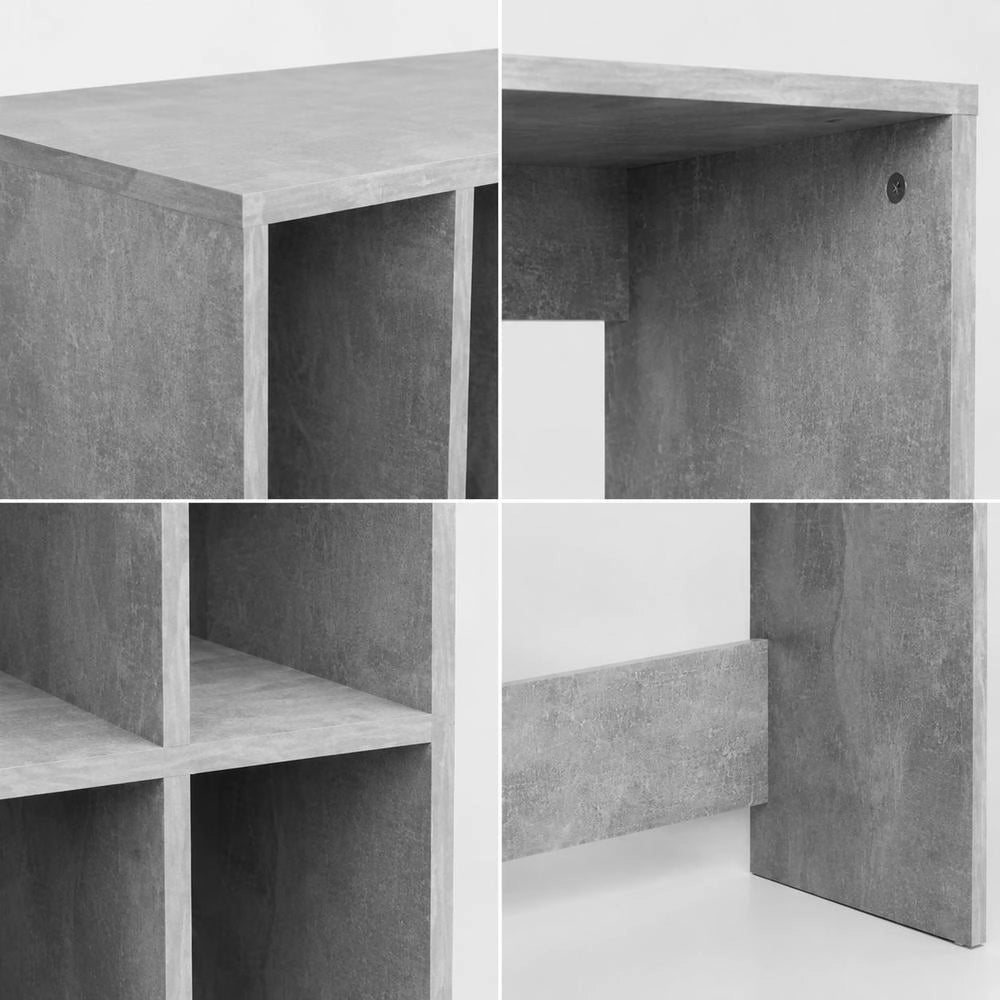 Computer Desk, Concrete Grey, 102.5x35x75 Cm, Wood-based Material