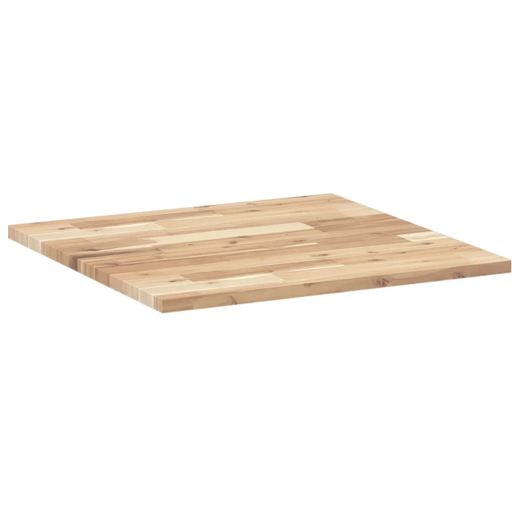 Piano Tavolo Quadrato 60x60x2 cm in Legno Massello di Acacia