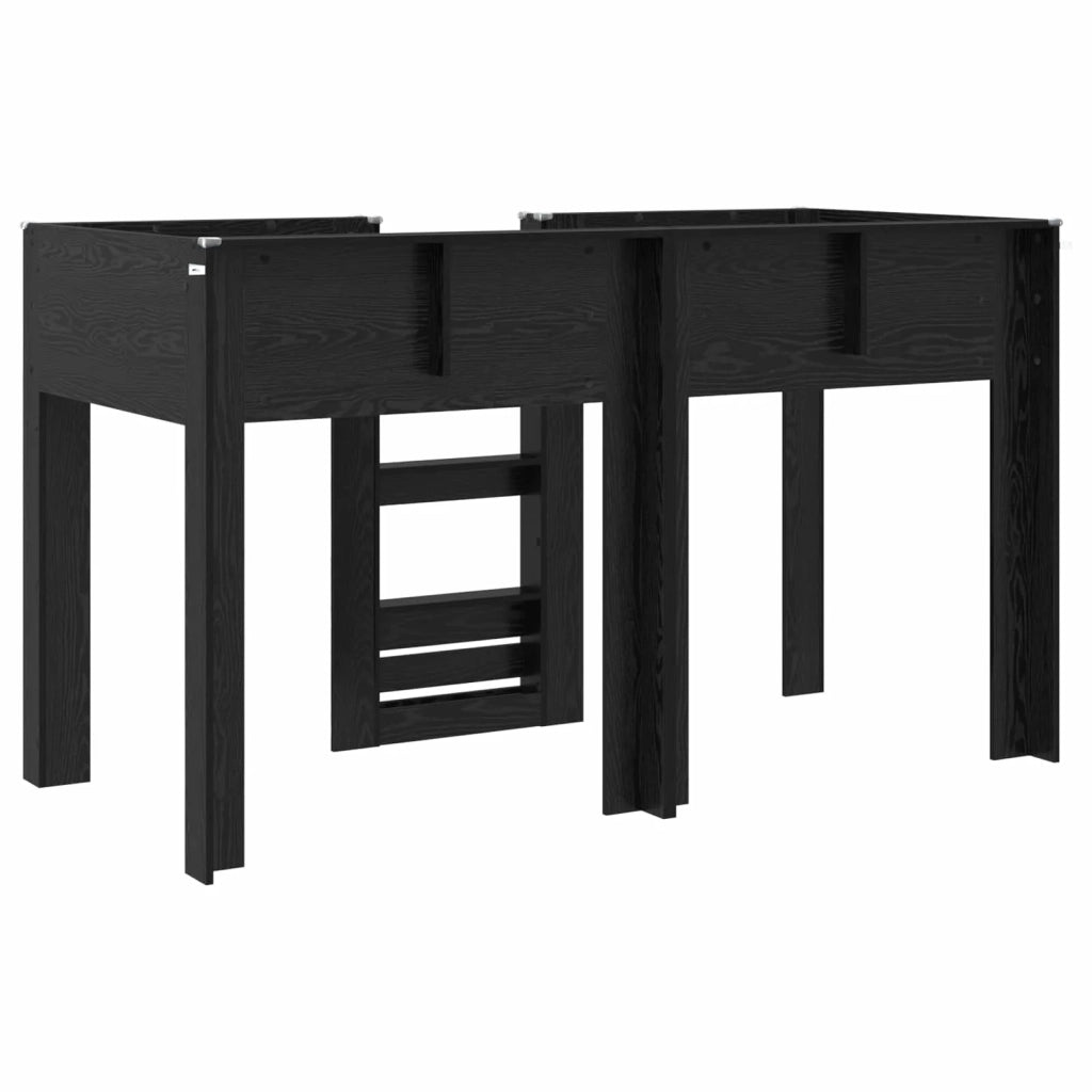 Letto a Castello per Bambini Rovere Nero 75 x 190 cm