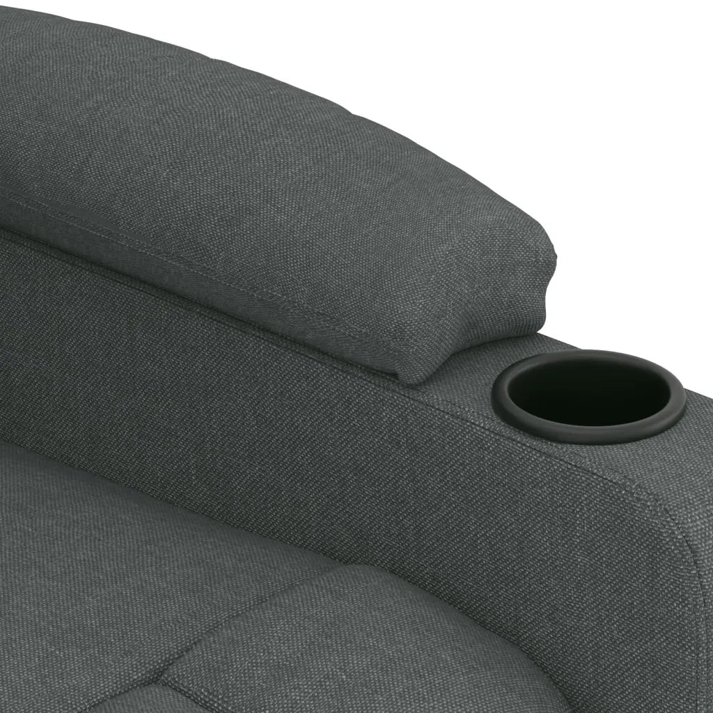 Poltrona | Sedia Relax Elettrica Reclinabile Grigio Scuro in Tessuto