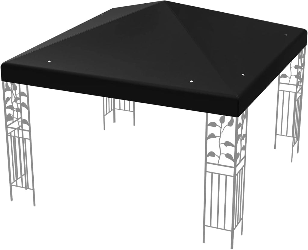 Tettoia di Ricambio per Gazebo da 3 x 3 m, Copertura per Gazebo da Giardino con Gancio e Chiusura a Strappo, Fori di Drenaggio, Facile da Montare (Beige)