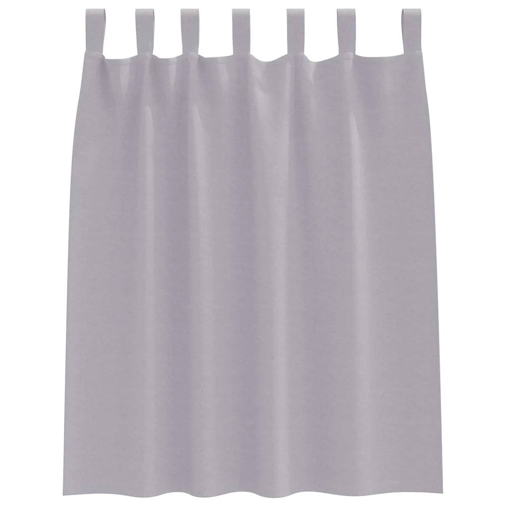 vidaXL Tende con tende 2 pcs Grigio Metallico Poliestere