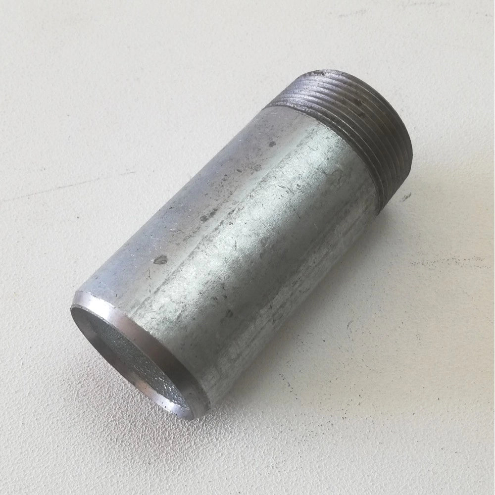 Raccordo 1+1/2 x 20cm a saldare tronchetto vite di prolungamento in acciaio zincato