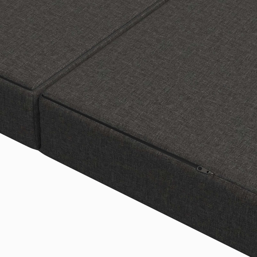Divano Letto Pieghevole 140 x 67 x 45 cm Grigio Scuro 900221