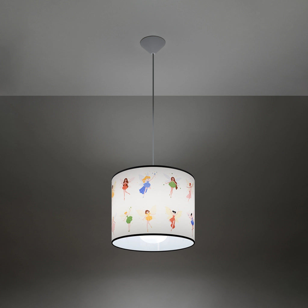 Lampada sospensione rotonda bambini Fate Ø30 E27 15W Pure Lume