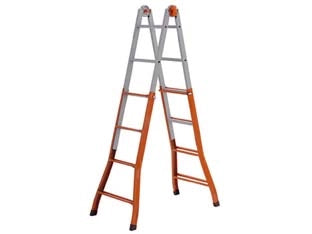 SCALA TELESCOPICA PEPPINA IN ACCIAIO 4+4 g. ap. cm.376h. cm.48x16x115h. Kg.11 A0040    GIERRE