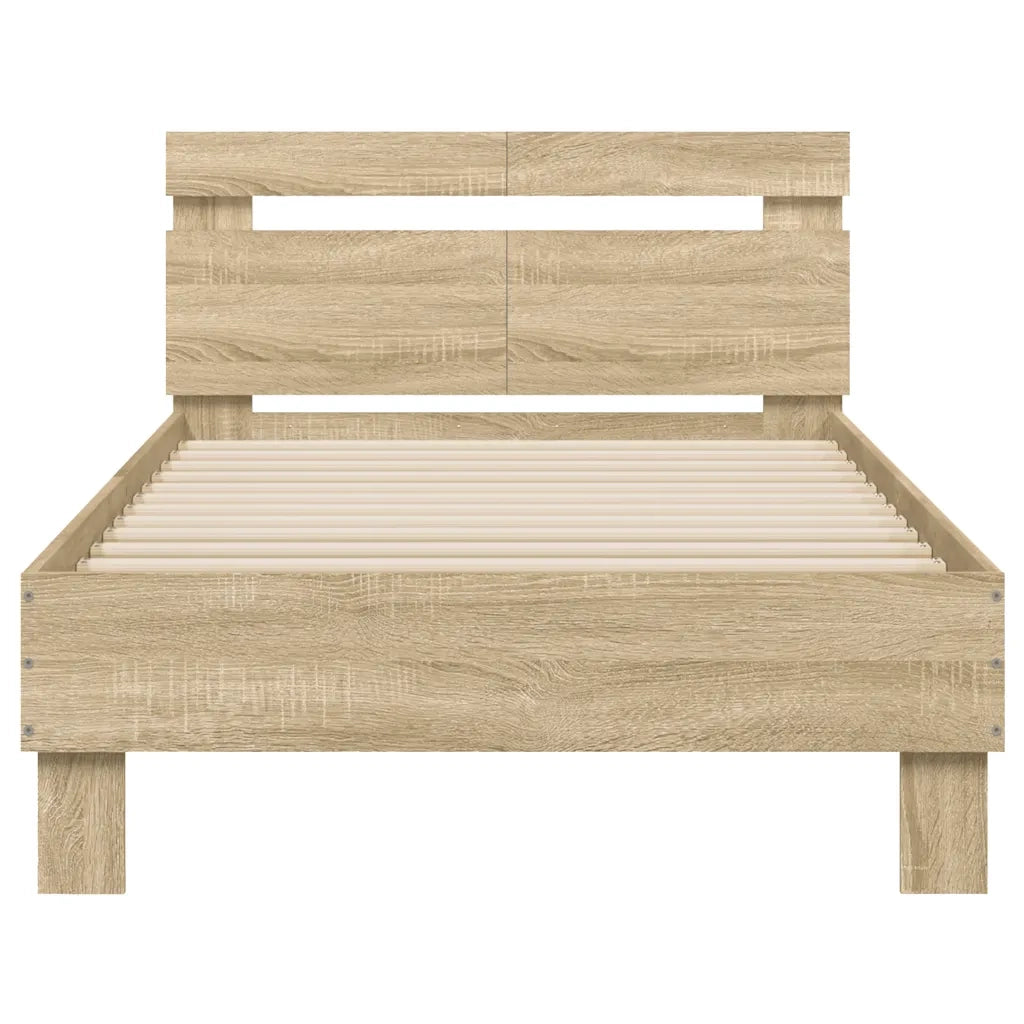 Giroletto senza Materasso con Testiera Rovere Sonoma 100x200 cm