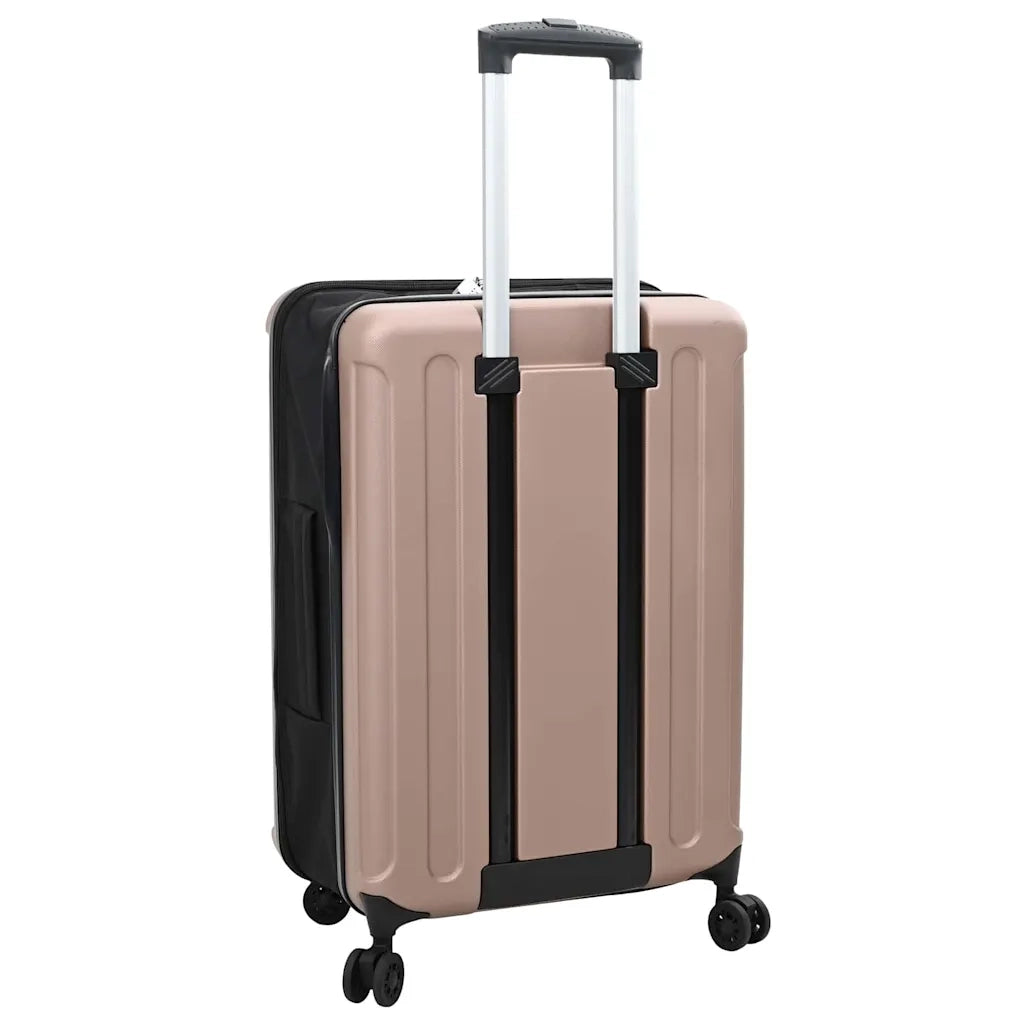 Valigia con blocco oro rosa 43 x 27 x 66 cm Plastica ABS CFW6560981