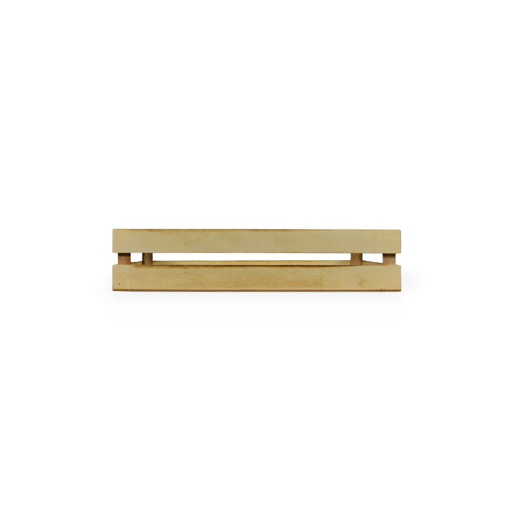 Cassette contenitori in Legno naturale Fiammato da 5 Pezzi 24 x 14 x h 5 cm