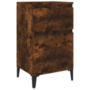 Comodino | Armadio da Notte | Mobiletto da notte Rovere Fumo 40x35x70 cm
