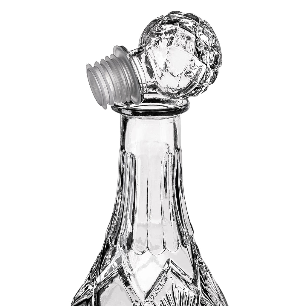 Caraffa per whisky KADAX, bottiglia in vetro cristallo da 0,8 litri con tappo di sughero.
