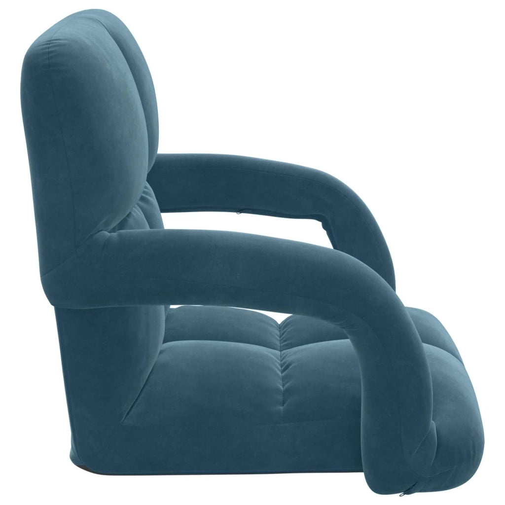 Sedia da Pavimento Blu 58 x 62 x 58 cm Velluto 42028140