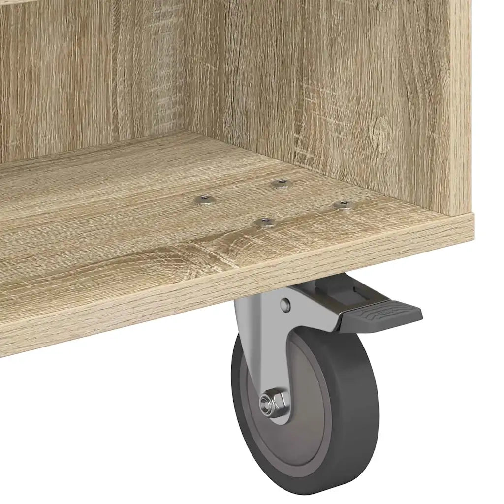 Tavolino | Tavolo laterale con Ruote Rovere Sonoma 90 x 50 x 30 cm