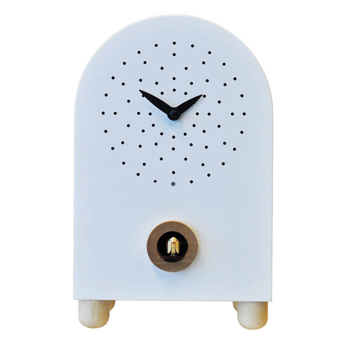 Orologio a Cucù da Appoggio 17X27X11Cm Pirondini Italia Marconi Bianco