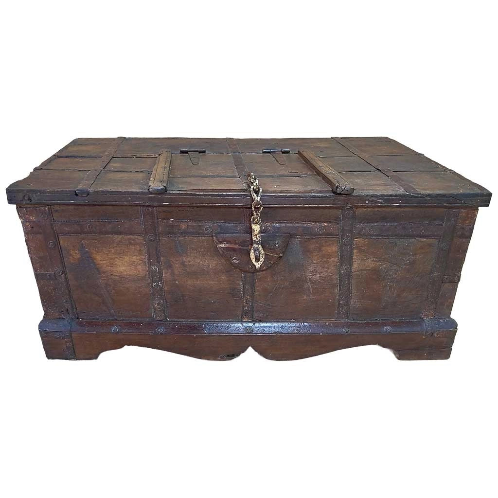 Baule in legno fatta a mano 109x64x45h cm