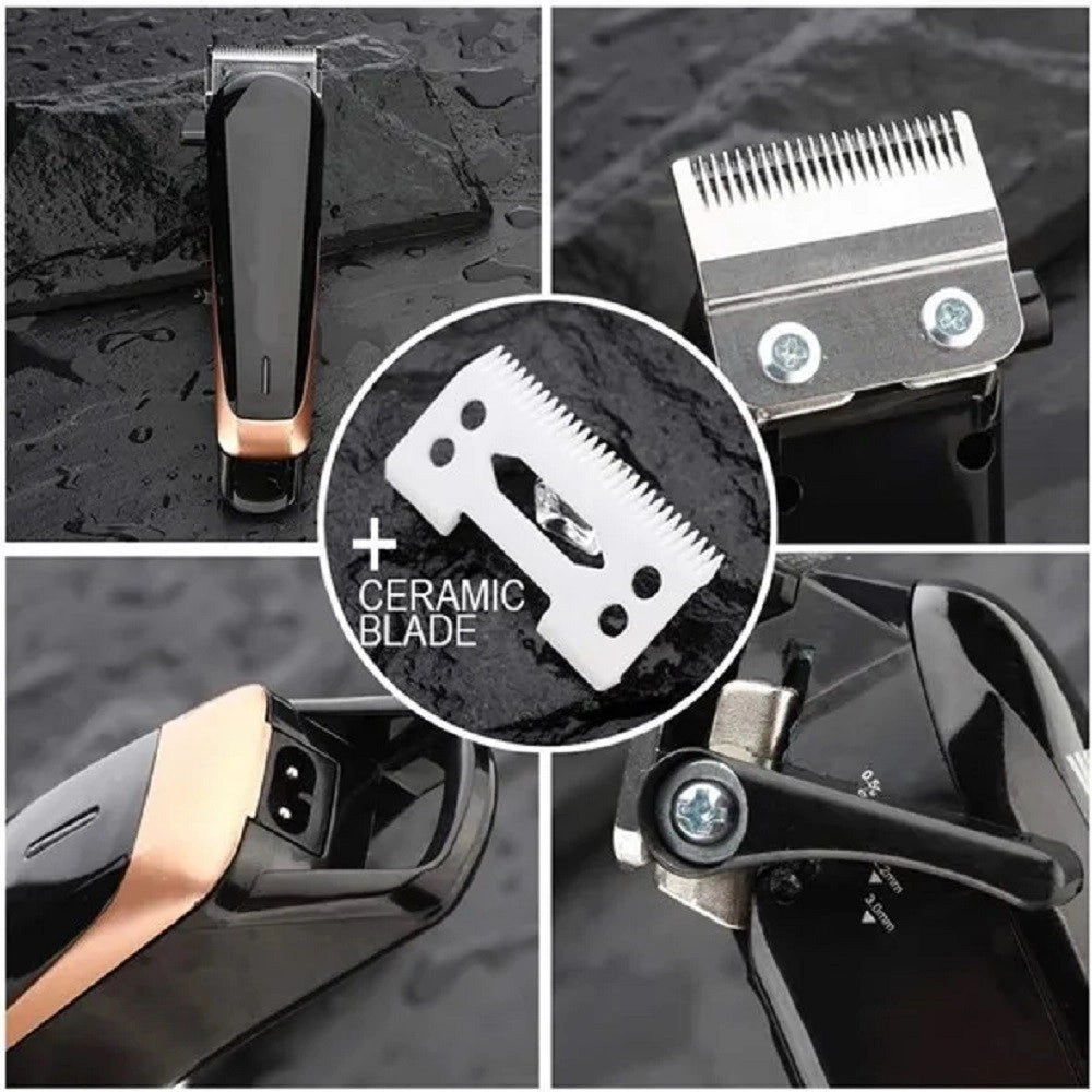 Trade Shop - Tagliacapelli Professionale Clipper Trimmer Silenzioso Con Batteria Led Q-lf530 -