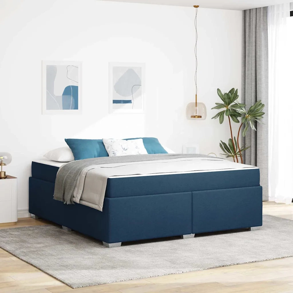 vidaXL Struttura del letto Blu 180 x 200 cm Tessuto