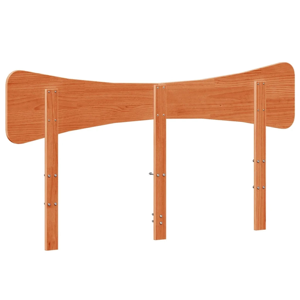 Testiera | Testata Marrone Cera 140 cm in Legno Massello di Pino