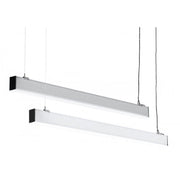 Trade Shop - Plafoniera 40w 120cm Con Cavi Sospensione Alluminio Silver Illuminazione Luce 4000k 00657 -