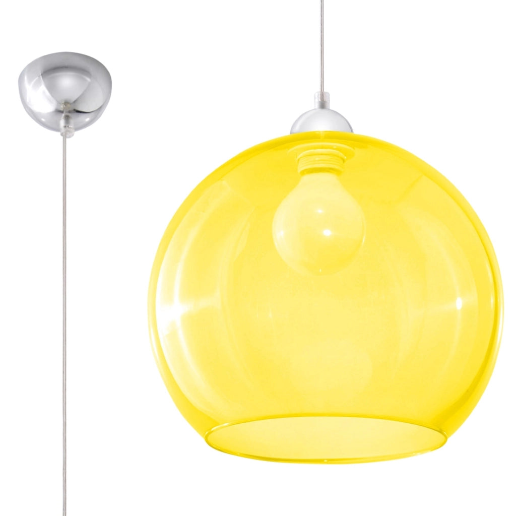 Lampada a sospensione ROTUND Pure Lume sfera gialla E27