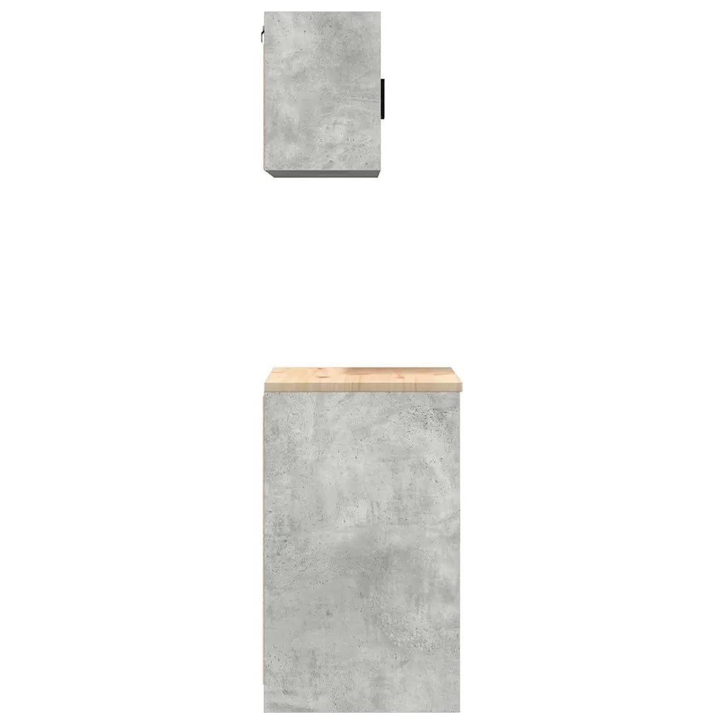 Armadi da Garage 2 pz Grigio Cemento in Legno Multistrato CFW7630172