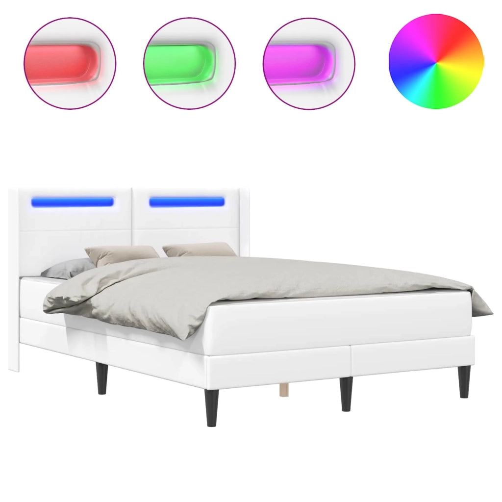 Struttura letto con materasso Bianco 160 x 200 cm Similpelle 3414917