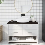 Piano Bagno Marrone Scuro 120x40x(2-6)cm Legno Trattatocod mxl 119835
