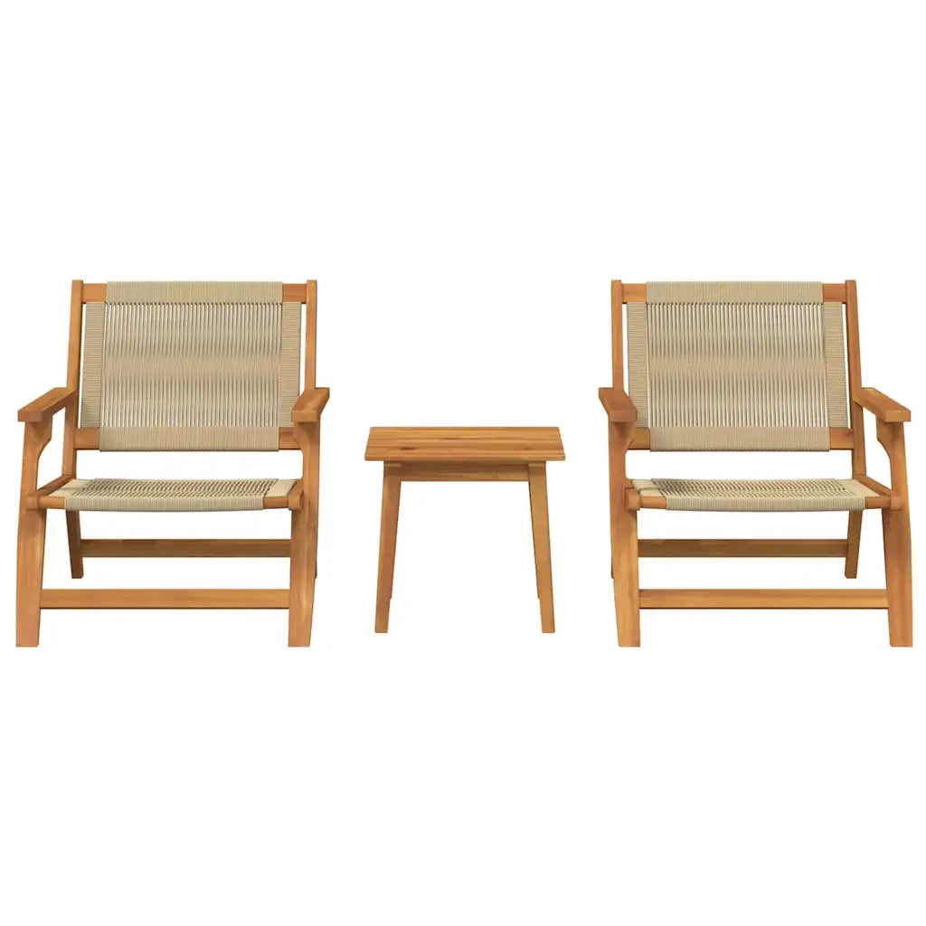 Sedie da Giardino con Tavolo 3 pcs Beige 3214439