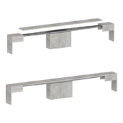 Panca Quedan, Set di 2 sedute per tavolo da pranzo, Panche allungabili, 290x25h45 cm, Cemento