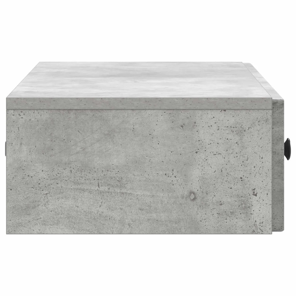 Tavolino da Parete Laterale Grigio Cemento 87,5 x 34,5 x 17 cm 897988