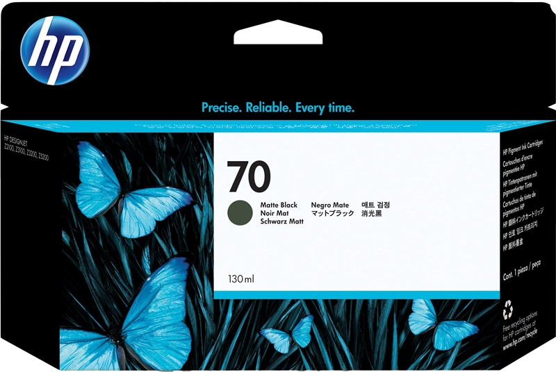 HP Cartuccia inchiostro nero opaco DesignJet 70, 130 ml