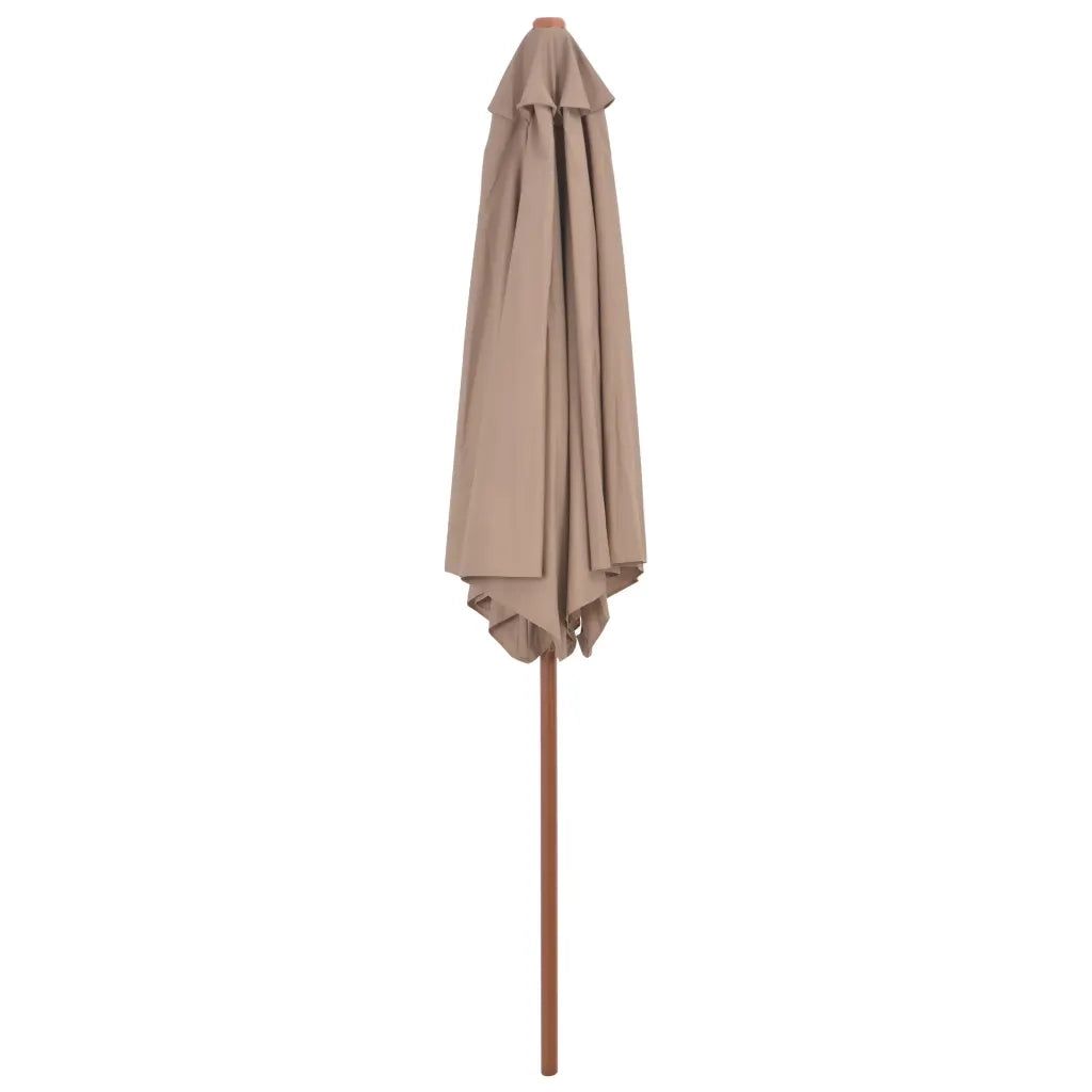 Ombrellone da Esterni-Ombrello da giardino con Palo in Legno 270cm Grigio Talpa