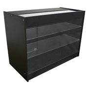 Bancone K1200 Nero da Negozio e Reception Elegante Solido Robusto con Ripiani