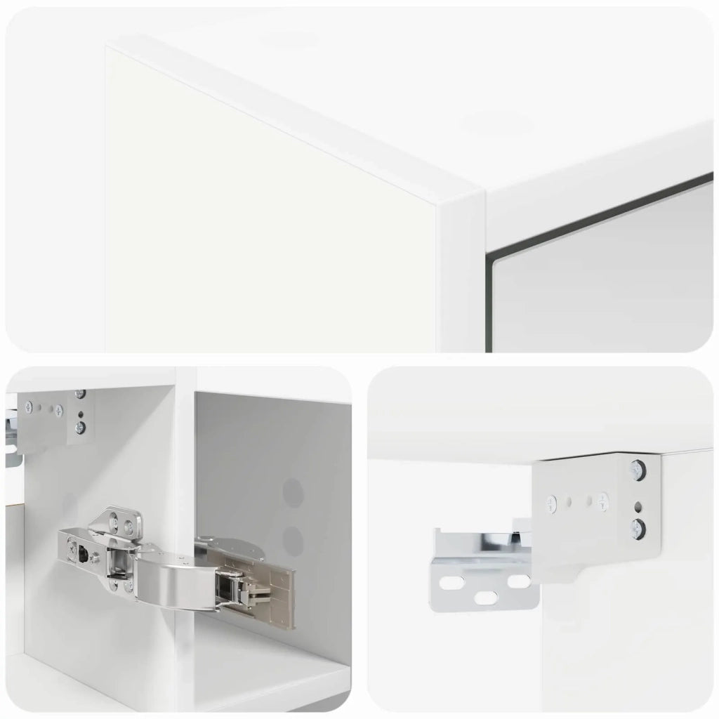 Mobiletto per specchio da bagno Bianco 73,5 x 16 x 62,5 cm