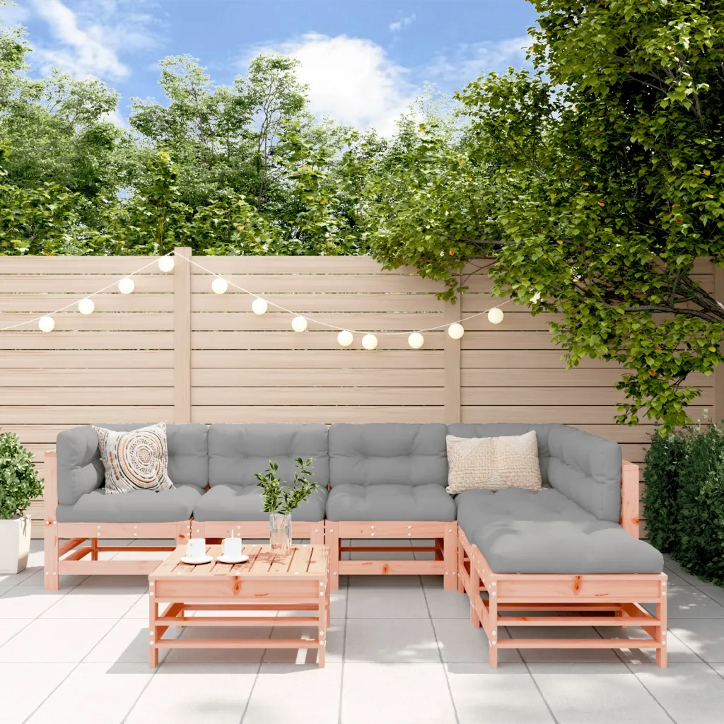 Set Salotto da Giardino 7 pz in Legno Massello di Douglas 3186443