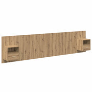 Testiera | Testata con Comodino 3 pcs Rovere artigianale Legno multistrato