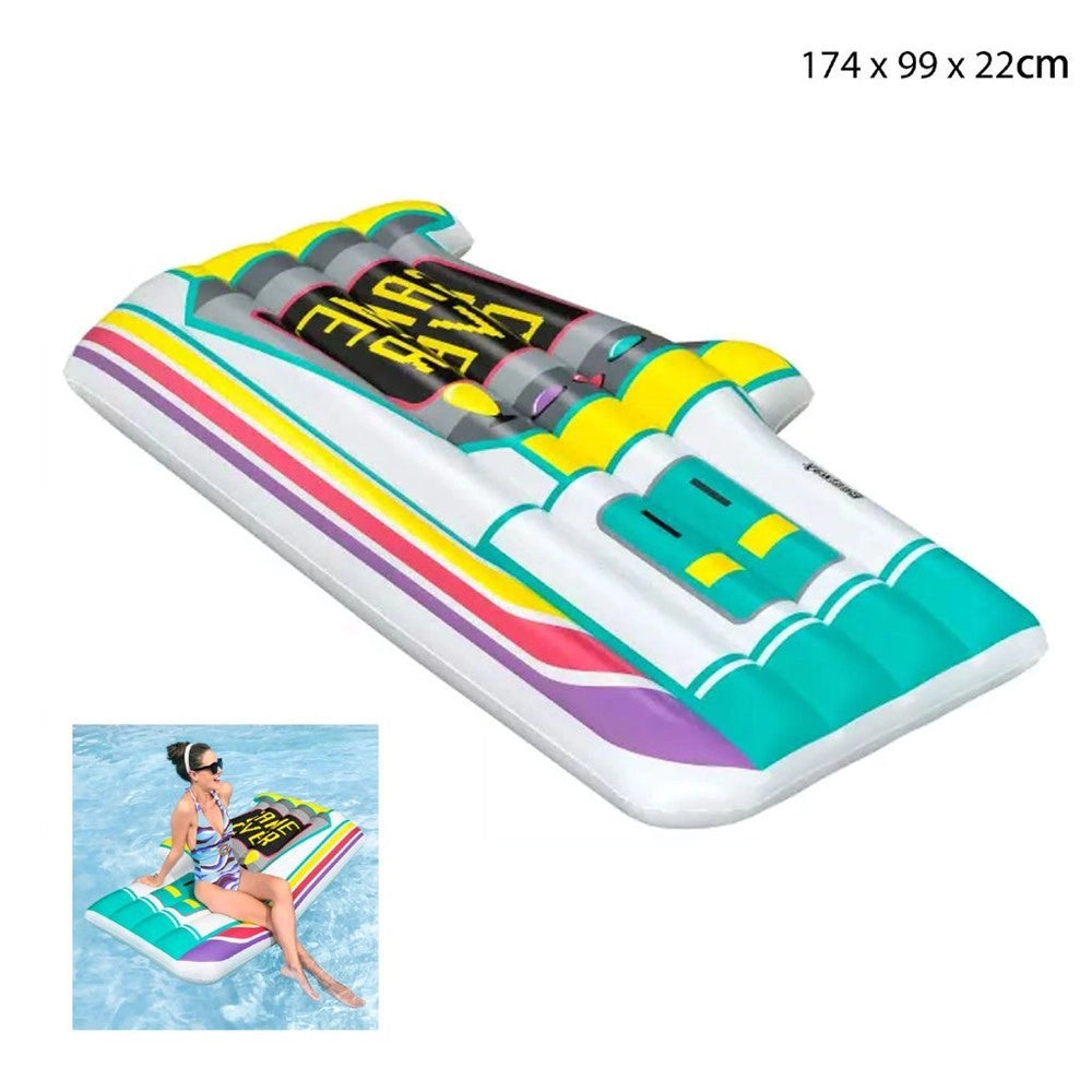 Trade Shop - Materassino Gonfiabile Galleggiante Piscina Aqua Arcade Grafica Forma Videogioco 43851 -