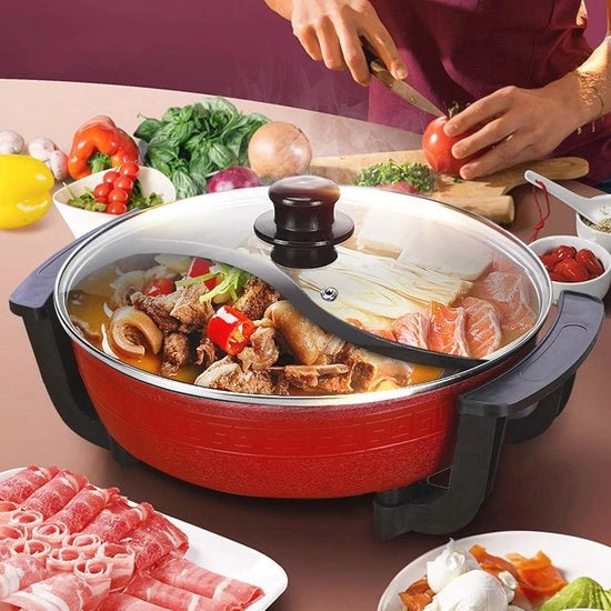 Cottura a Doppio Fiamma con Piastra Elettrica per Bollitura – Induzione con Superficie Antiscivente, 6 Litri Attrezzatura da Cucina