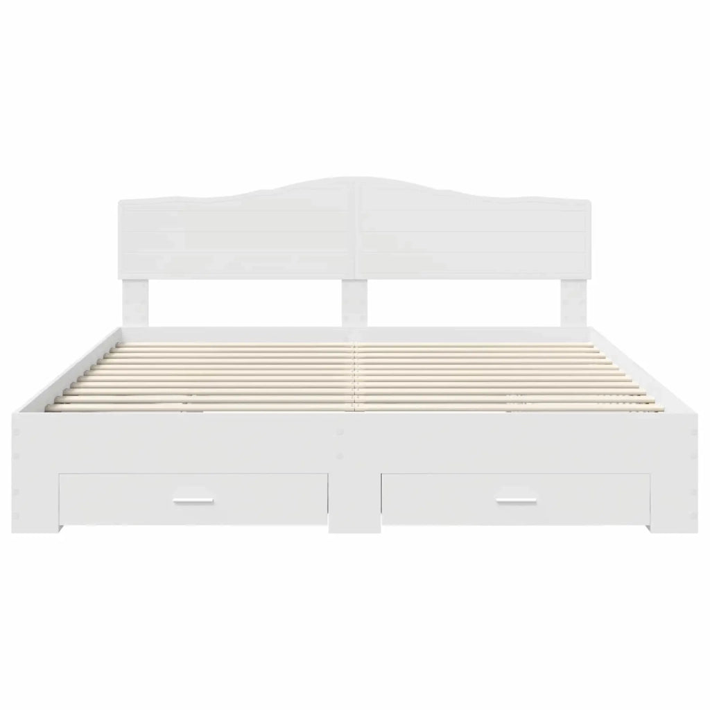 Struttura del letto Bianco 180 x 200 cm Legno multistrato