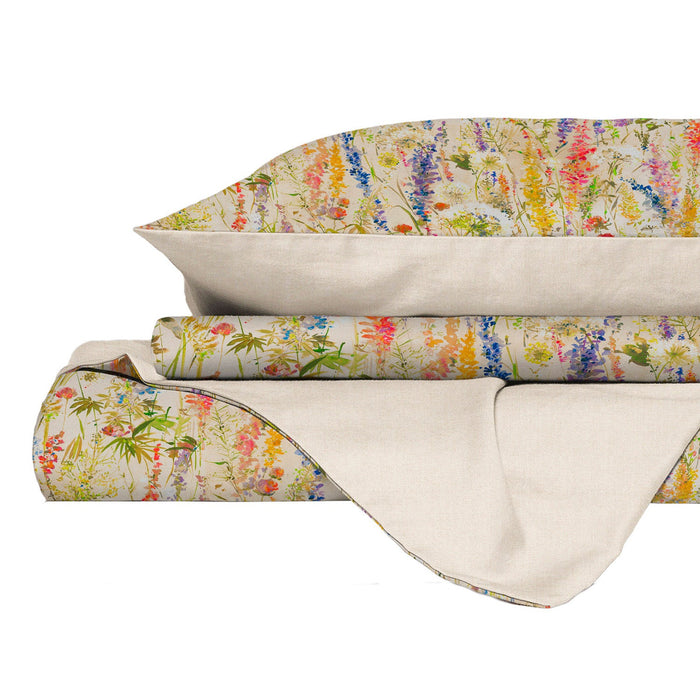 Copripiumino Matrimoniale con Federe Stampato in Puro Cotone Vera