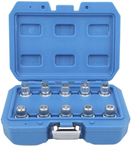 Set di chiavi per serie X1/X3/X4/X5/X6 - 10 pezzi - Trattore di chiave - Antisfondamento - Set di chiavi a doppio fine - Acciaio inox - Idoneo per serie X1/X3/X4/X5/X6 - Set di chiavi