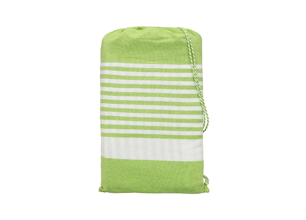 Telo Mare Lettino Spiaggia Piscina Con Cuscino E Tasche Palau Verde Acido