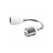 Trade Shop - Adattatore Prolunga Flessibile 20cm Lampadina Da E27 A E14 Portalampade Riduttore -