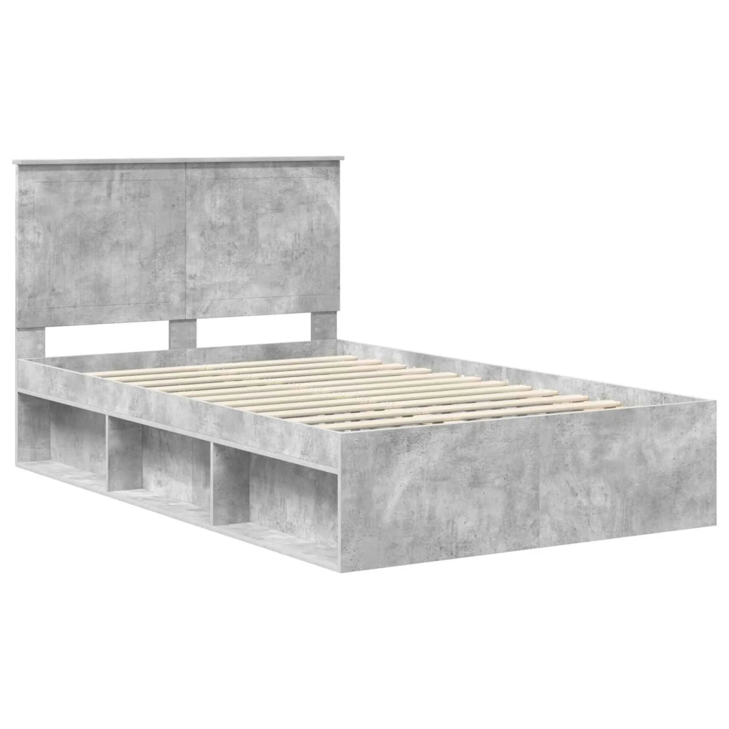 Struttura del letto Calcestruzzo 120 x 190 cm Pino massello