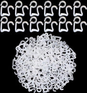 Mini clip per illuminazione natalizia - 100 pezzi - decorazione esterna/tetti/dadi di copertura - bianco