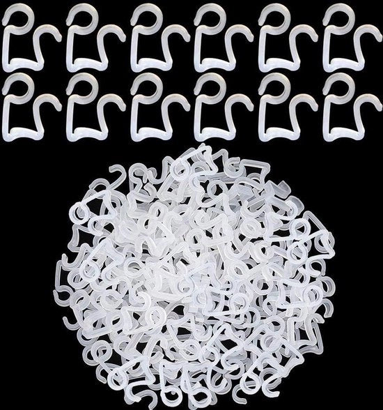 Mini clip per illuminazione natalizia - 100 pezzi - decorazione esterna/tetti/dadi di copertura - bianco