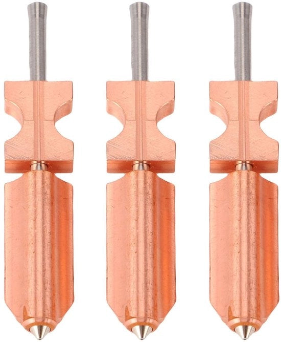 Kit di Spout per Hotend - 3 Pezzi - Adatto per AD5X - Interamente in Metallo - Dimensione Bocchetta 0,25/0,4/0,6 mm - Resistente a Temperatura Elevata