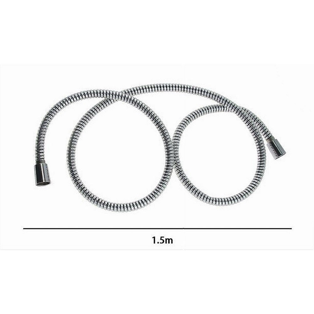 Trade Shop - Tubo Ricambio Laccio Flessibile Doccia Cromo Universale Per Doccetta 1.5mt 87299 -