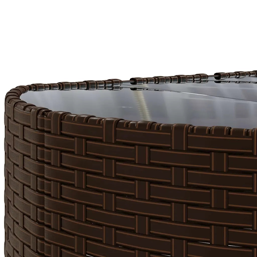 Set Divani da Giardino 7 pz con Cuscini Marrone in Polyrattan